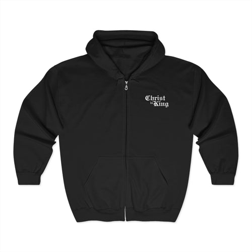 Black "CHRIST IS KING" Full Zip Hoodie